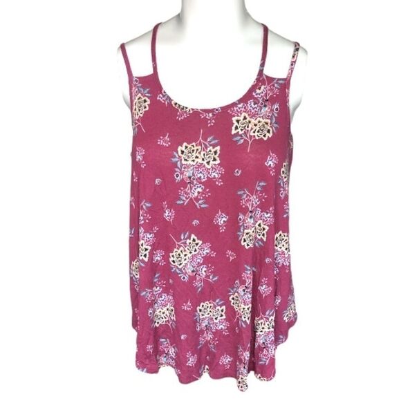 Hippie Rose size small double strap floral top - Picture 1 of 6